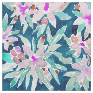 GELASSEN GEHEN Blumen Watercolor der tropische Stoff
