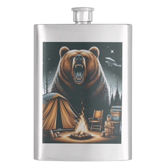 Gelassen gehen Camping Zippo Lighter Flachmann (Vorderseite)