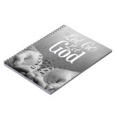 Gelassen gehen gelassenes Gott-Notizbuch Notizblock (Linke Seite)