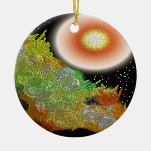 Gelassen gibt es helles abstraktes keramikornament (Vorne)