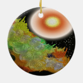 Gelassen gibt es helles abstraktes keramikornament (Hinten)