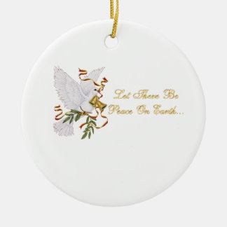 gelassen gibt es Weltfrieden Keramik Ornament
