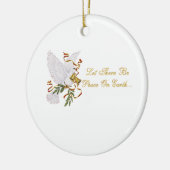 gelassen gibt es Weltfrieden Keramik Ornament (Links)