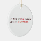 Gelassen gibt es Weltfrieden Keramik Ornament (Rechts)
