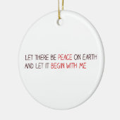 Gelassen gibt es Weltfrieden Keramik Ornament (Links)