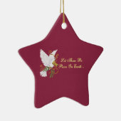 gelassen gibt es Weltfrieden Keramikornament (Rechts)