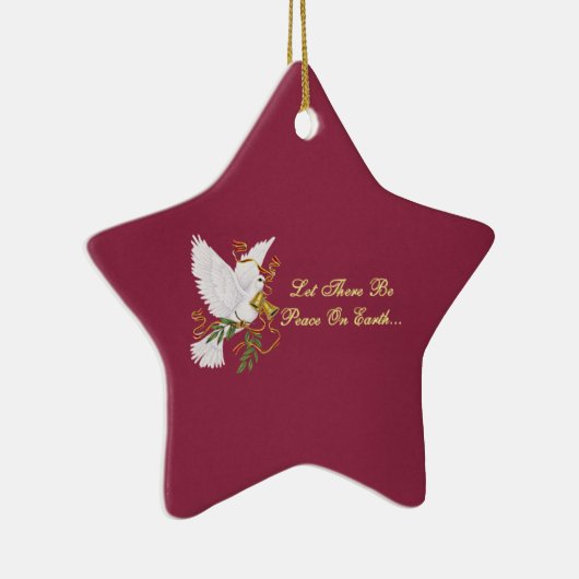 gelassen gibt es Weltfrieden Keramikornament (Rechts)