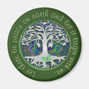 Gelassen gibt es Weltfrieden Magnet