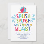 Gelassen haben eine Blast-Pool-Party Einladung (Vorderseite)