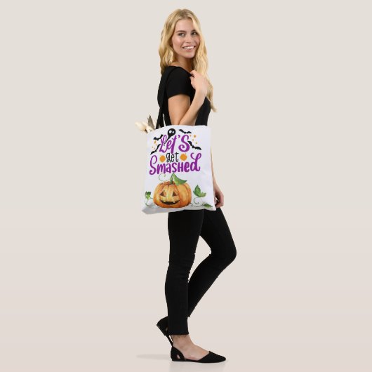 Gelassen Halloween Kürbis Funny Tasche (Am Model)