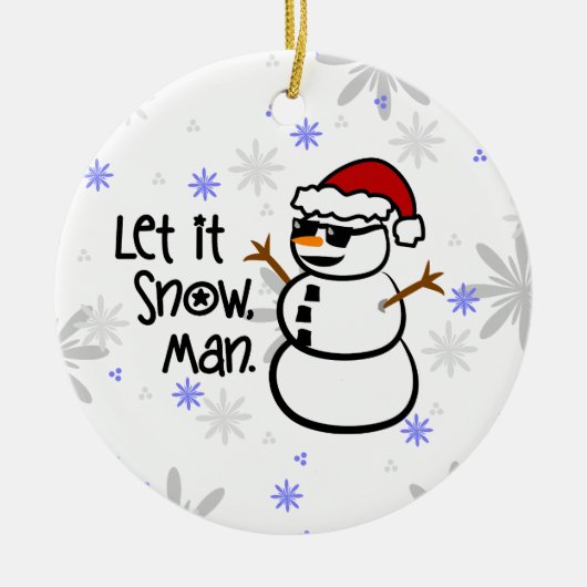 Gelassen ihm schneien, bemannen keramikornament (Vorne)