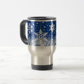 Gelassen ihm schneien Blau - Tasse (Vorderseite Links)