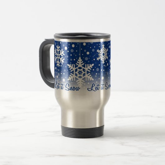 Gelassen ihm schneien Blau - Tasse (Vorderseite Links)