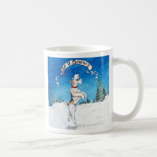 Gelassen ihm schneien Drahtfox-Terrier! Kaffeetasse