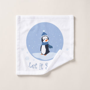 Gelassen ihm schneien! (Pinguin) Waschlappen
