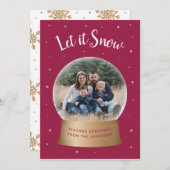 Gelassen ihm schneien rote feiertagskarte (Vorne/Hinten)