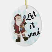 Gelassen ihm schneien Sankt-Andenken-Verzierung Keramik Ornament (Rechts)