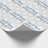 Gelassen ihm schneien Schneeflocken (grau) Geschenkpapier (Ecke)