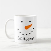 Gelassen ihm schneien Snowman Kaffeetasse (Links)