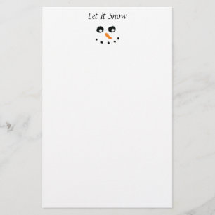 Gelassen ihm schneien Snowman stationär Briefpapier