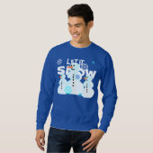 Gelassen ihm schneien Snowman-Strickjacke Sweatshirt (Vorne ganz)