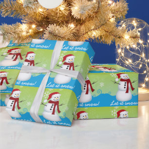 Gelassen ihm schneien! Snowman-tragende Geschenkpapier