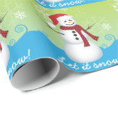 Gelassen ihm schneien! Snowman-tragende Geschenkpapier (Rolleneckpunkt)