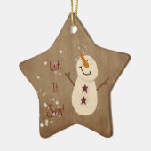 Gelassen ihm schneien Verzierung Keramikornament (Links)