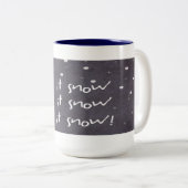 Gelassen ihm schneien WeihnachtsTasse Zweifarbige Tasse (VorderseiteRechts)