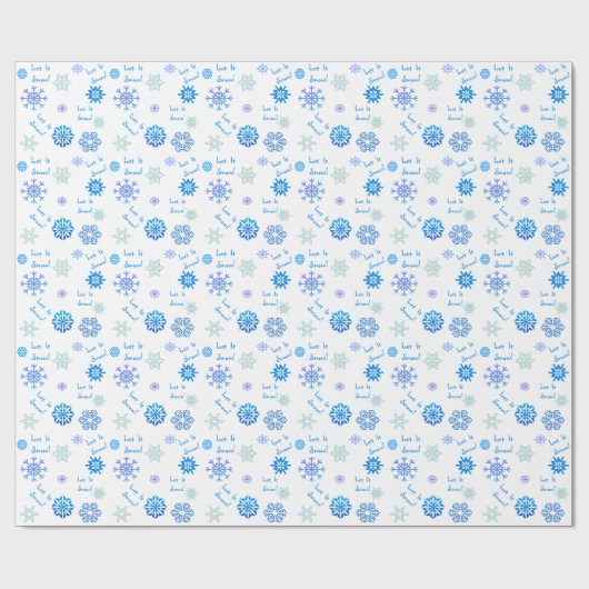 Gelassen ihm schneien Weiß Geschenkpapier (Flach)