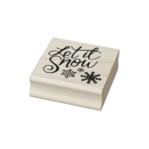 Gelassen ihm schneien Winter-Weihnachten Gummistempel