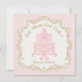 Gelassen ihnen essen Sie Kuchen-Einladung Einladung