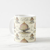 Gelassen ihnen essen Sie Kuchen-Vintages Gebäck - Kaffeetasse (Vorderseite Links)