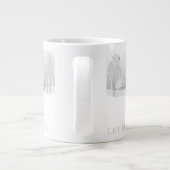 Gelassen ist Schnee, Winterwaldlandschaft mit Hirs Jumbo-Tasse (Rückseite)