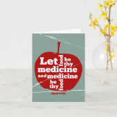 Gelassen Lebensmittel durch Arzneimittel Hippokrat Karte (Gelbe Blume)