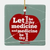 Gelassen Lebensmittel durch Arzneimittel Hippokrat Keramikornament (Rückseite)