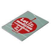 Gelassen Lebensmittel durch Arzneimittel Hippokrat Notizblock (Linke Seite)