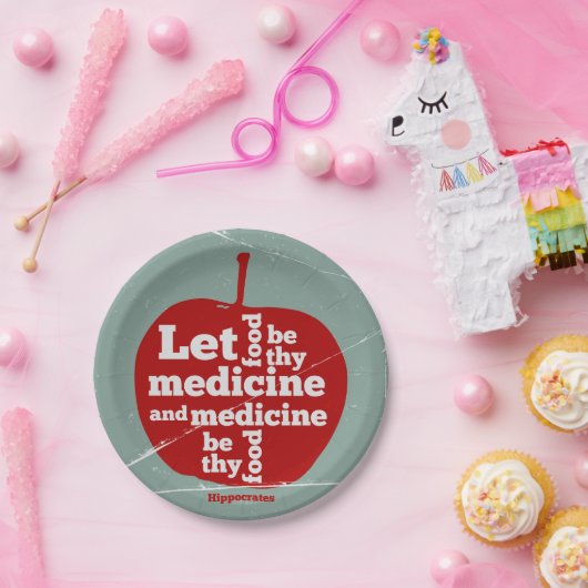 Gelassen Lebensmittel durch Arzneimittel Hippokrat Pappteller (Party)