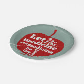 Gelassen Lebensmittel durch Arzneimittel Hippokrat Pappteller (Schrägansicht)