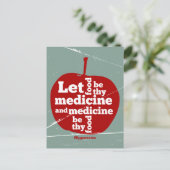 Gelassen Lebensmittel durch Arzneimittel Hippokrat Postkarte (Stehend Vorderseite)