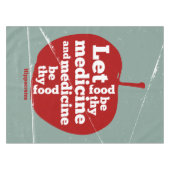 Gelassen Lebensmittel durch Arzneimittel Hippokrat Tischdecke (Vorderseite (Horizontal))