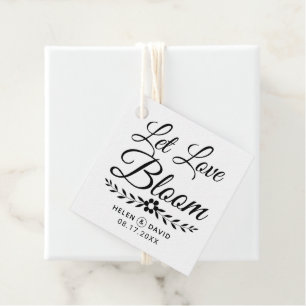 Gelassen Liebe Blüte schwarze Typografie Blume Hoc Geschenkanhänger