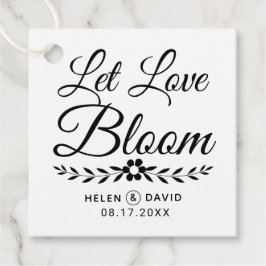 Gelassen Liebe Blüte schwarze Typografie Blume Hoc Geschenkanhänger