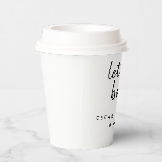 Gelassen Liebe Brew | Tee Kaffee Lover Minimale Ho Pappbecher (Rechts)