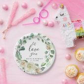 Gelassen Liebe Grow Boho Chic Botanischer Blumenre Pappteller (Party)