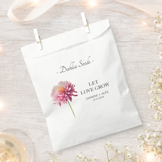 Gelassen Liebe Grow Dahlia Seed Wedding Geschenktütchen (Ausgeschnitten)