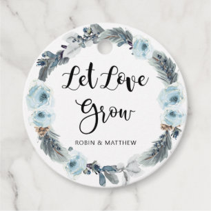 Gelassen Liebe Grow Dusty Blue Pflanze Saatgut Gas Geschenkanhänger