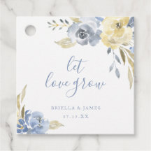 Gelassen Liebe Grow Dusty Blue Watercolor Floral