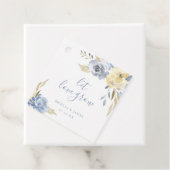 Gelassen Liebe Grow Dusty Blue Watercolor Floral Geschenkanhänger (Beispiel)