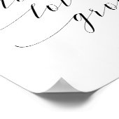 Gelassen Liebe Grow Elegante kalligraphische Hochz Poster (Ecke)
